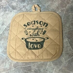 Seasoned With Love Tan Pot Holder